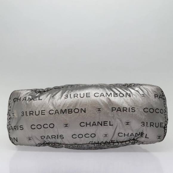 CHANEL Unlimited Tote Bag Nylon Silver CC Auth bs18167 - Picture 9 of 16